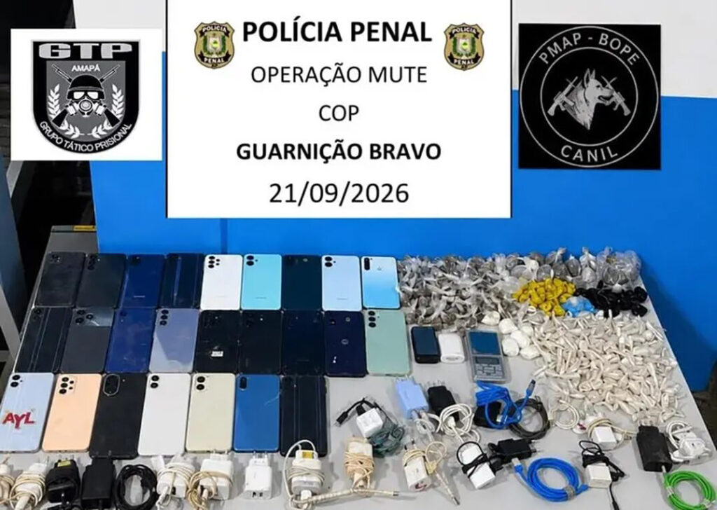 Polícia Penal do Amapá deflagra 13ª Operação Mute para cortar comunicação do crime organizado nos presídios