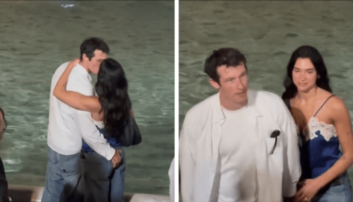 Cantora Dua Lipa e Ator Callum Turner Visitam Fontana Di Trevi em Roma