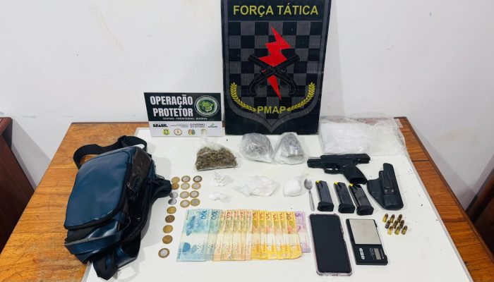 Força Tática Apreende Pistola, Drogas e Munições Após Confronto em Macapá