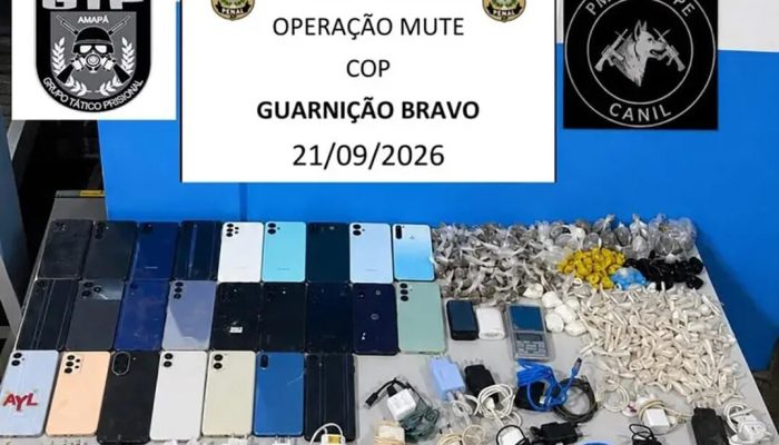 Polícia Penal do Amapá deflagra 13ª Operação Mute para cortar comunicação do crime organizado nos presídios