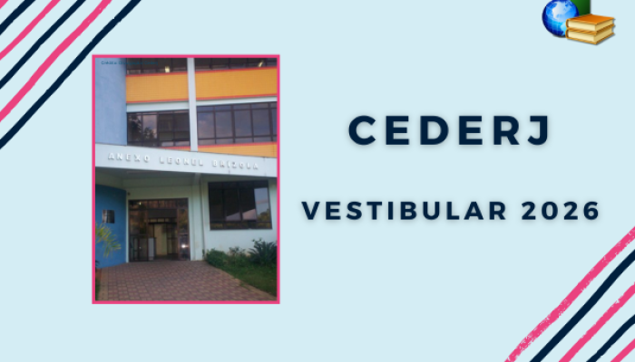 Inscrição para o Vestibular 2026 do Cederj é feita de forma online.Crédito da Imagem: Divulga...